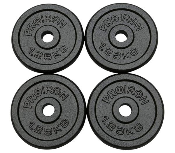PROIRON Cast Iron Weight Plates 1 Inch Barbell Plates 1.25kg, 2.5kg, 5kg, 10kg Discs in Pair for Lifting and Strength Training, Weights Plates Set for 1’’ Bar - Image 2