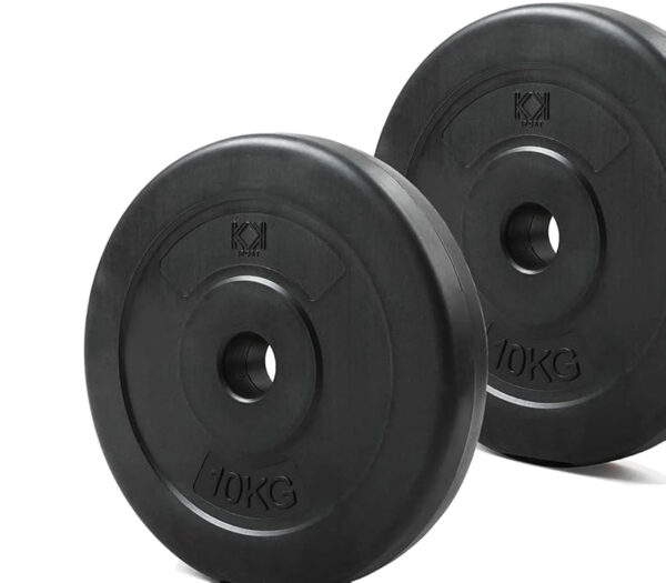 KK Vinyl Weight Plate Set. 1 Inch Vinyl Weight Disc Pair. 2 x 2.5kg, 5kg or 10kg Barbell Weight Plates. Dumbbell Plates for Home or Gym Training or Weightlifting. - Image 7