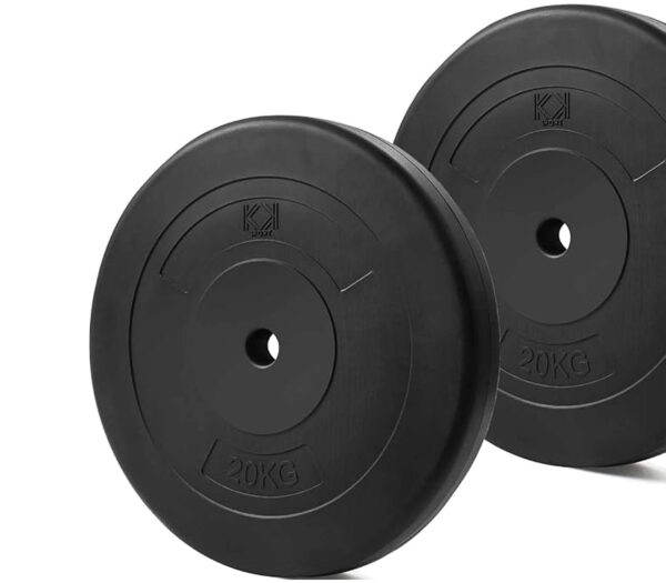KK Vinyl Weight Plate Set. 1 Inch Vinyl Weight Disc Pair. 2 x 2.5kg, 5kg or 10kg Barbell Weight Plates. Dumbbell Plates for Home or Gym Training or Weightlifting. - Image 5