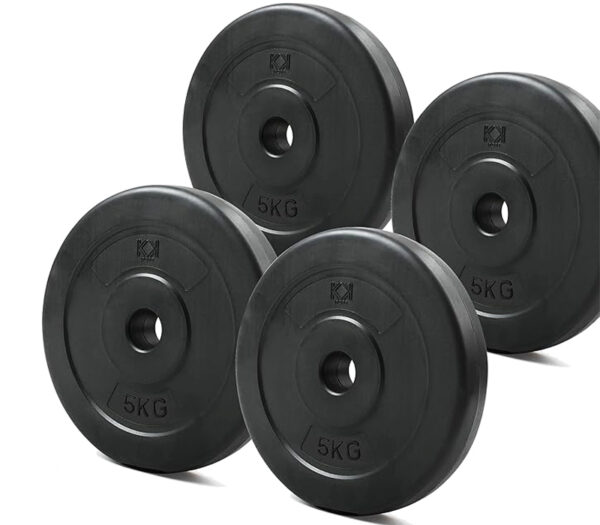KK Vinyl Weight Plate Set. 1 Inch Vinyl Weight Disc Pair. 2 x 2.5kg, 5kg or 10kg Barbell Weight Plates. Dumbbell Plates for Home or Gym Training or Weightlifting. - Image 4