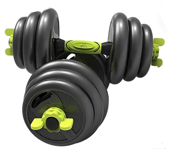 Adjustable 6 in 1 Dumbbell Straight and Curl Barbell Kettlebell Push Up Set