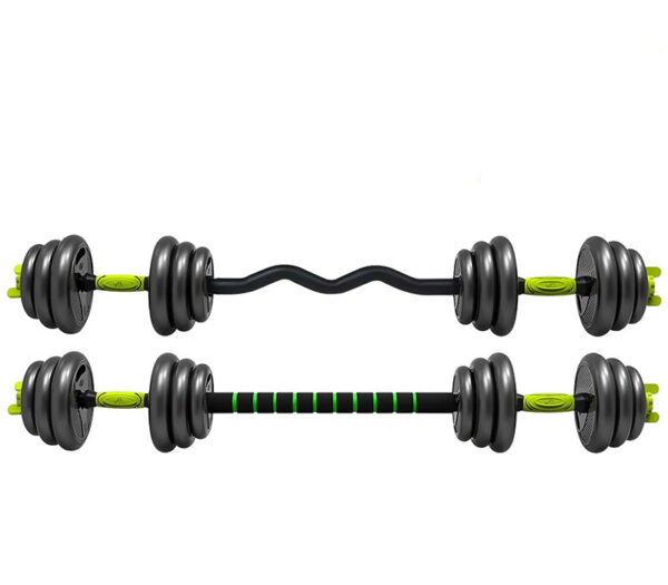 Adjustable 6 in 1 Dumbbell Straight and Curl Barbell Kettlebell Push Up Set - Image 3