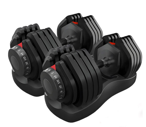 Adjustable Dumbbell Set 2 x 24kg with Fast Automatic Adjustable