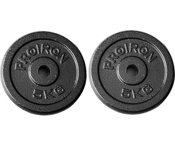 PROIRON Cast Iron Weight Plates 1 Inch Barbell Plates 1.25kg, 2.5kg, 5kg, 10kg Discs in Pair for Lifting and Strength Training, Weights Plates Set for 1’’ Bar - Image 5