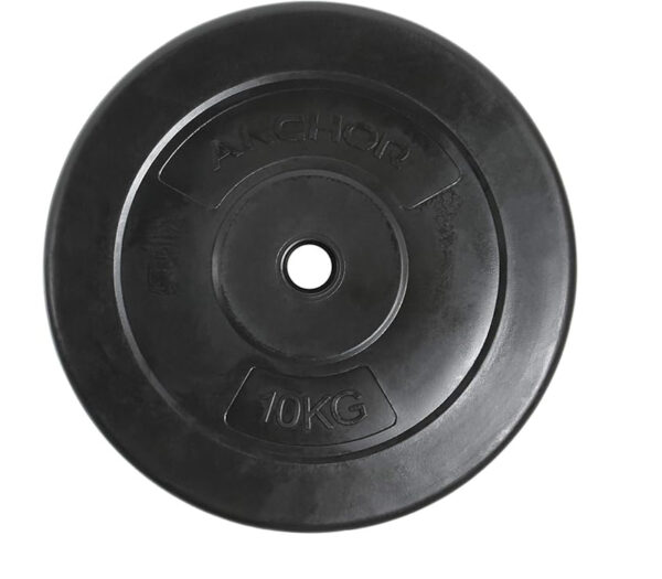 Weight plate disc vinyl (1 inch) 10kg x 2 Standard Plates 20kg weights set for Weight lifting Dumbbell bars strength training home gym fitness workout - Image 3